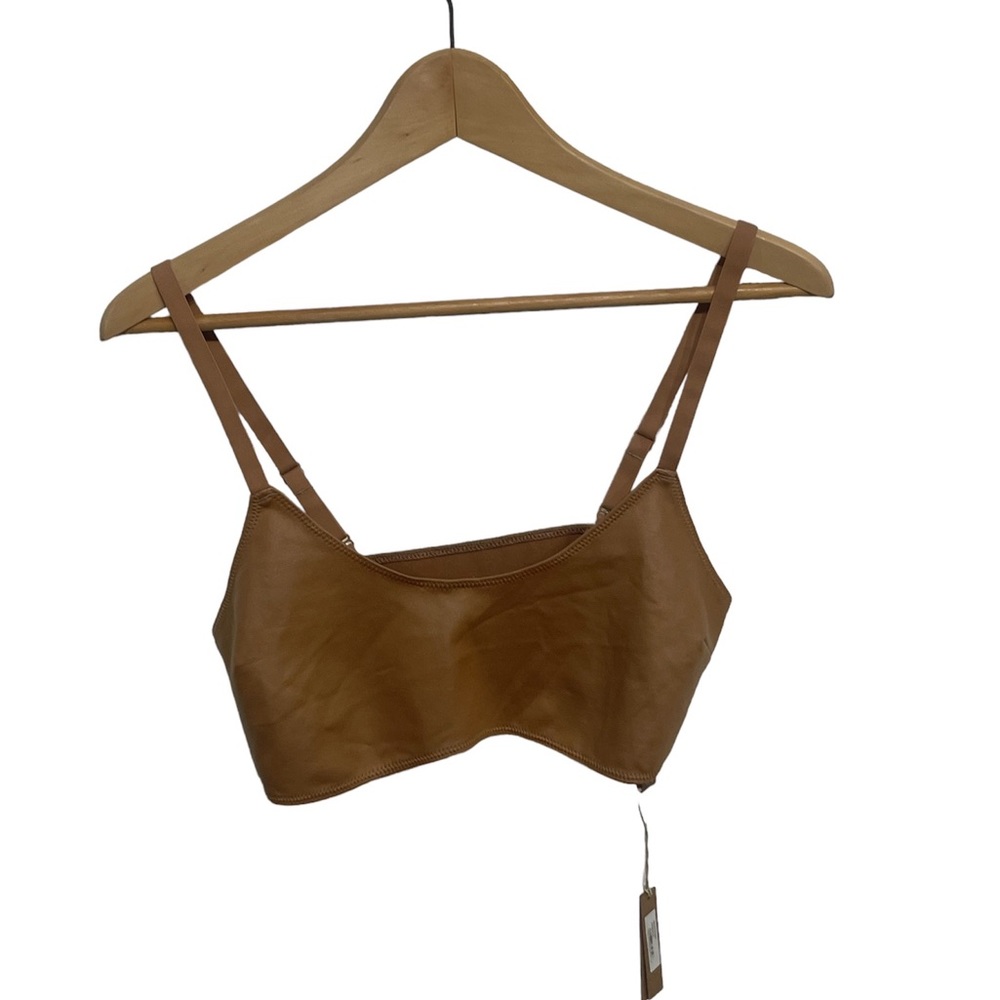 SKIMS bralette top/bra faux leather material